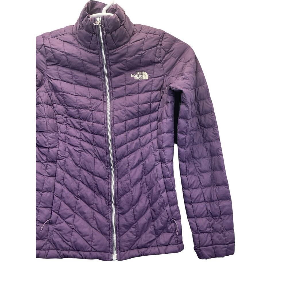 The North Face ThermoBall Insulated Lightweight Full Zip Puffer Purple Sz. S/P - Picture 3 of 11